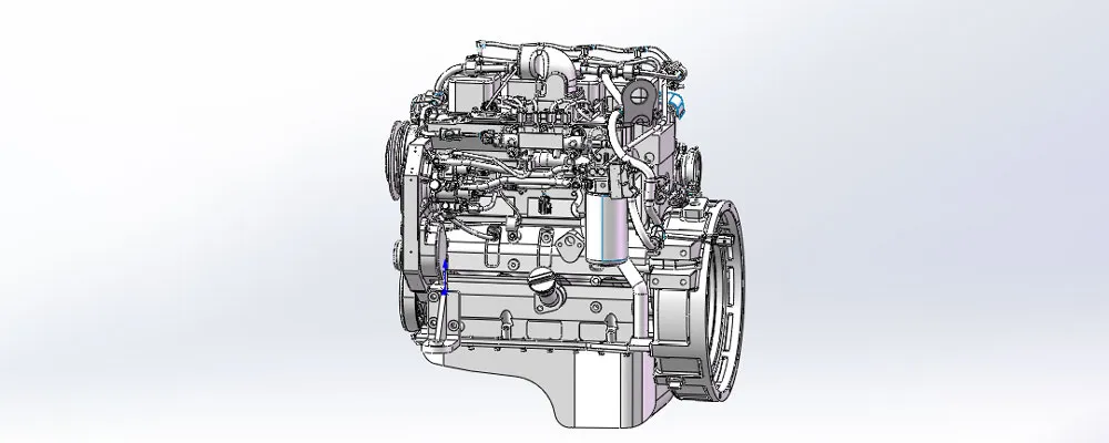 (Рис. 2 Внешний вид дизельного двигателя Cummins QSB3.9-C100-31)